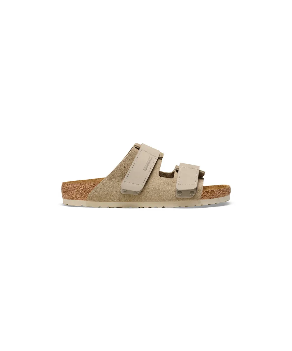 BIRKENSTOCK UJI NUBUCK LEATHER IN TAUPE