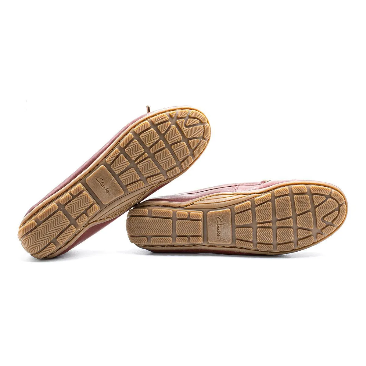 Clarks Slipon Loafers Leather Red Colour For Women