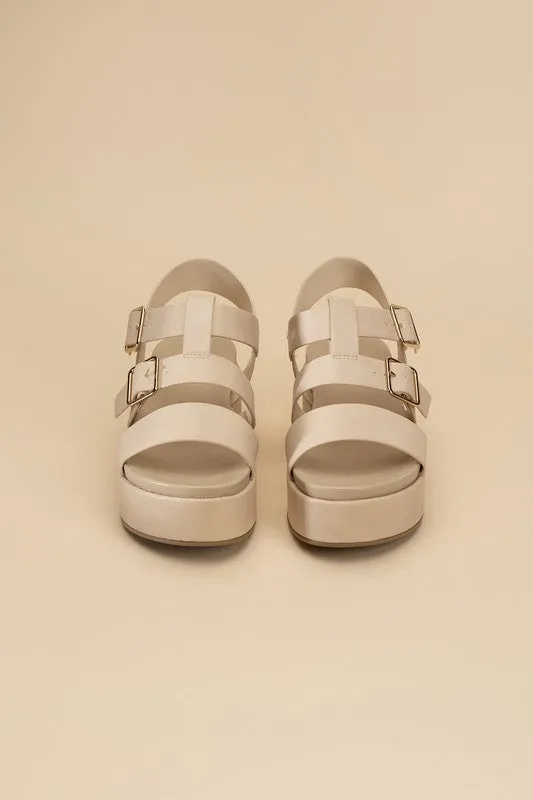SABRINA STRAPPED CHUNKY SANDALS