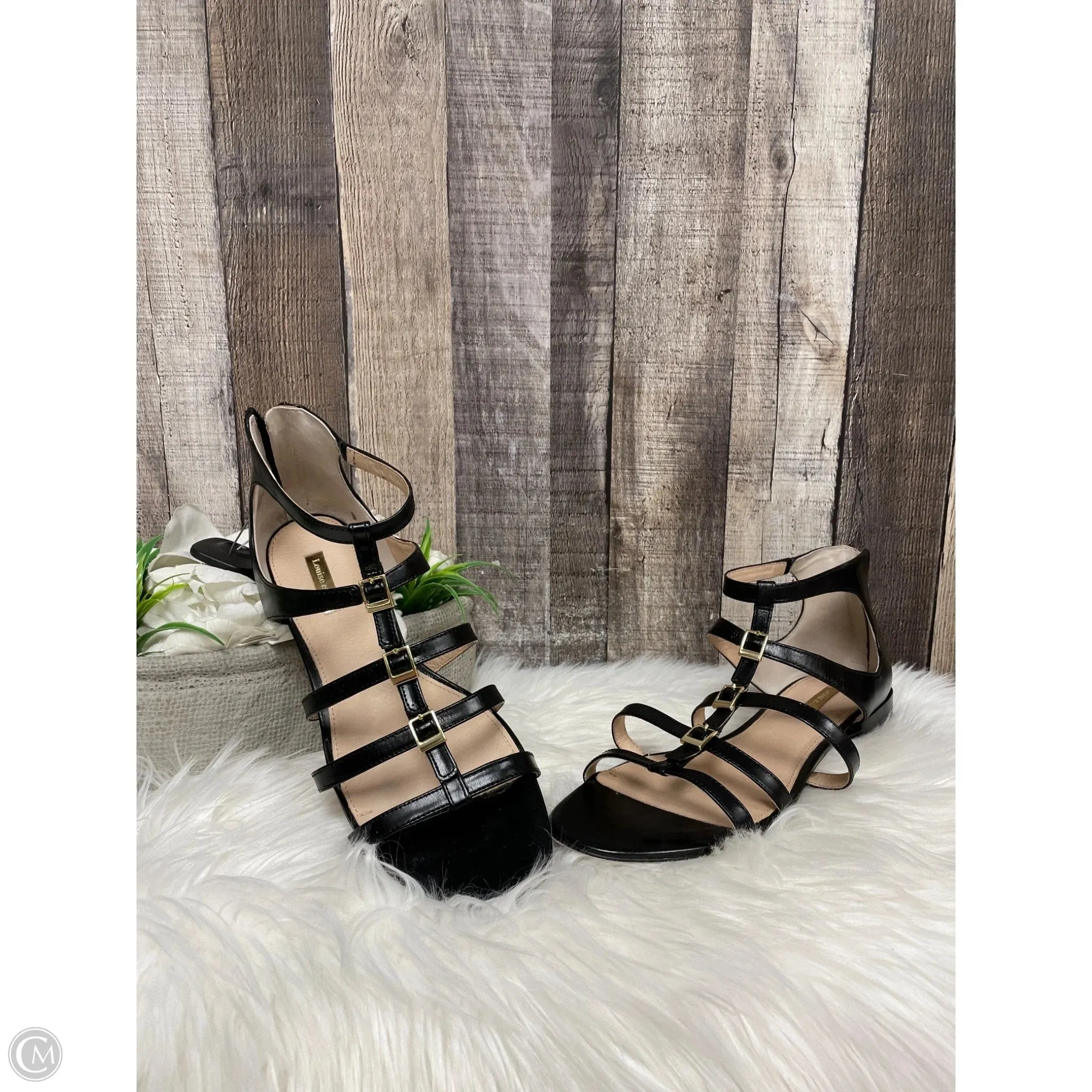 Sandals Flats By Louise Et Cie In Black, Size: 11